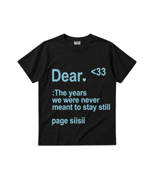 DEAR プリンティングスタンダードフィット半袖Tシャツブラック