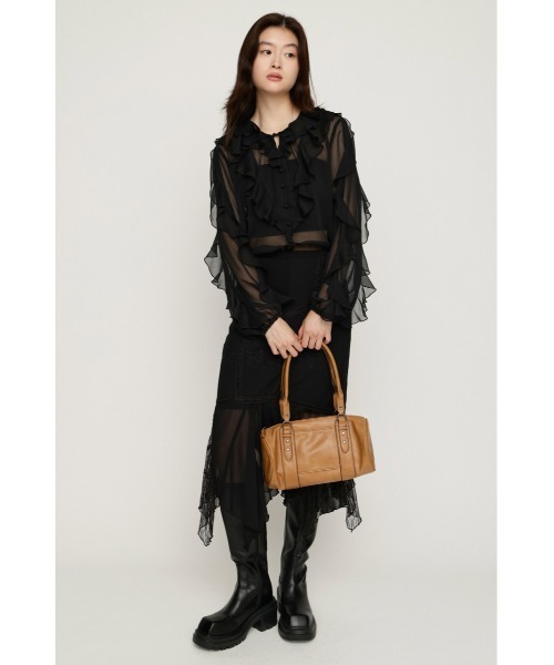 SLY（スライ）の「RIBBON FRILL BL リボンフリルブラウス 秋服 冬服（シャツ/ブラウス・レディース・ブラック/アイボリー/マルチ・FREE）」の3枚目の写真
