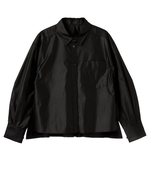 LANVIN en Bleu（ランバンオンブルー）の「フレアシャツ（シャツ/ブラウス・レディース・ブルー系その他/ブラック/チャコールグレー・38）」の2枚目の写真