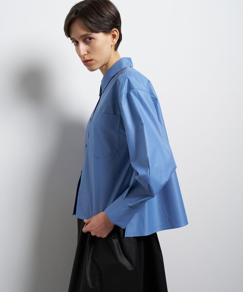 LANVIN en Bleu（ランバンオンブルー）の「フレアシャツ（シャツ/ブラウス・レディース・ブルー系その他/ブラック/チャコールグレー・38）」の16枚目の写真