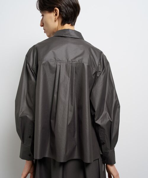 LANVIN en Bleu（ランバンオンブルー）の「フレアシャツ（シャツ/ブラウス・レディース・ブルー系その他/ブラック/チャコールグレー・38）」の5枚目の写真