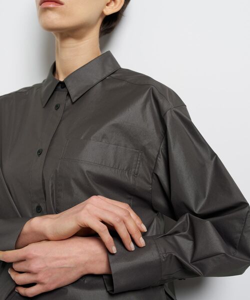 LANVIN en Bleu（ランバンオンブルー）の「フレアシャツ（シャツ/ブラウス・レディース・ブルー系その他/ブラック/チャコールグレー・38）」の7枚目の写真