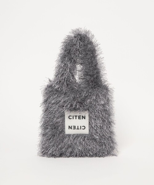 CITEN（シテン）の「＜CITEN＞モコモコトートバッグS（トートバッグ・レディース・ライトブルー/オフホワイト/ライラック/オレンジ/グレー系・FREE）」の9枚目の写真