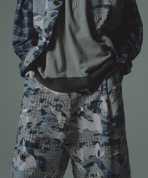 amok(アモク)の「CHECK CAMO SHORT PANTS(その他パンツ・メンズ・カーキ/ブルー・S/M/L)」の13枚目の写真
