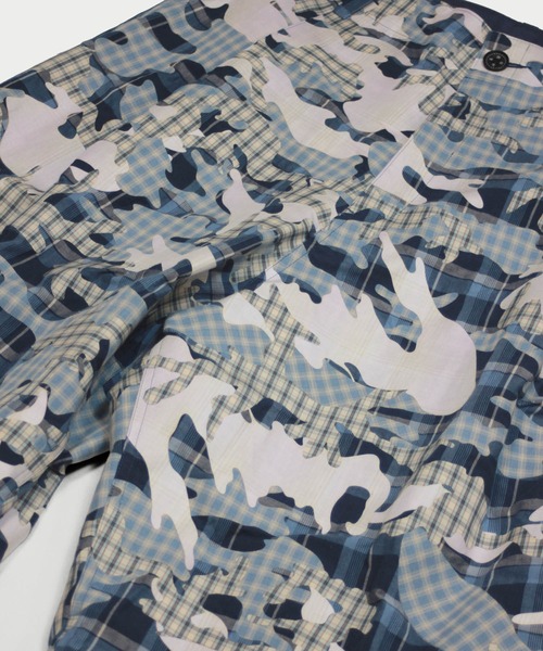 amok(アモク)の「CHECK CAMO SHORT PANTS(その他パンツ・メンズ・カーキ/ブルー・S/M/L)」の6枚目の写真