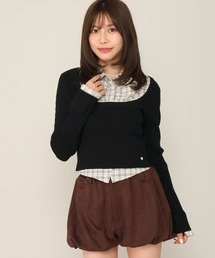レイヤードケーブルニット 1066567