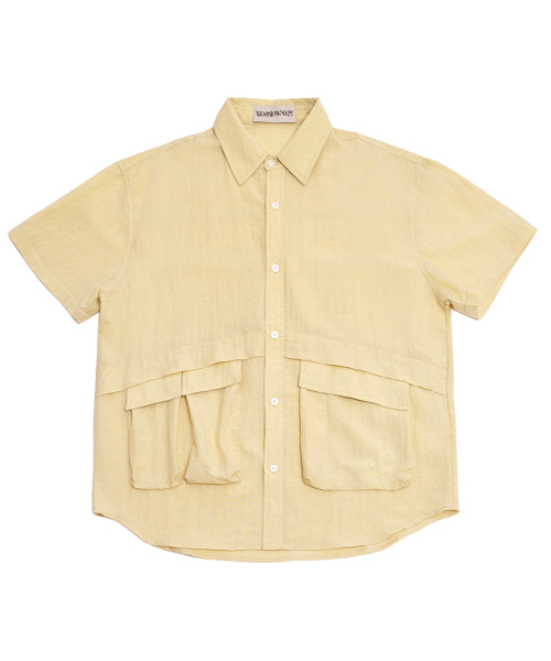 NIGHTWORKDEPT(ナイトワークデプト)の「Loose Fit Utility Linen Set-Up_Yellow(シャツ/ブラウス・レディース・その他・SMALL/MEDIUM)」の2枚目の写真