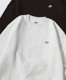 Dickies/ディッキーズ 別注 オーバーサイズ 裏起毛 ミニロゴワッペン ワンポイント刺繍 スウェット トレーナー/長袖 トップス プルオーバー/レディース メンズ