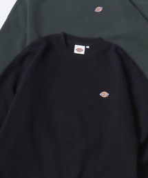Dickies/ディッキーズ 別注 オーバーサイズ 裏起毛 ミニロゴワッペン ワンポイント刺繍 スウェット トレーナー/長袖 トップス プルオーバー/レディース メンズ