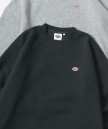 Lazar（ラザル）の「Dickies/ディッキーズ 別注 オーバーサイズ 裏起毛 ミニロゴワッペン ワンポイント刺繍 スウェット トレーナー/長袖 トップス プルオーバー/レディース メンズ（スウェット）」