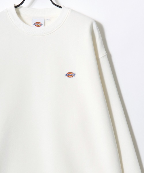 Dickies(ディッキーズ)の「Dickies/ディッキーズ 別注 オーバーサイズ 裏起毛 ミニロゴワッペン ワンポイント刺繍 スウェット トレーナー/長袖 トップス プルオーバー/レディース メンズ(スウェット・メンズ・ダークグリーン/ブラック/グレー/ネイビー/アッシュグレー/ホワイト/ブラウン・M/L/XL)」の8枚目の写真
