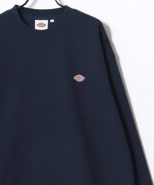 Dickies(ディッキーズ)の「Dickies/ディッキーズ 別注 オーバーサイズ 裏起毛 ミニロゴワッペン ワンポイント刺繍 スウェット トレーナー/長袖 トップス プルオーバー/レディース メンズ(スウェット・メンズ・ダークグリーン/ブラック/グレー/ネイビー/アッシュグレー/ホワイト/ブラウン・M/L/XL)」の14枚目の写真