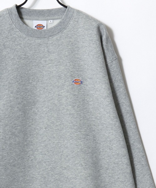 Dickies(ディッキーズ)の「Dickies/ディッキーズ 別注 オーバーサイズ 裏起毛 ミニロゴワッペン ワンポイント刺繍 スウェット トレーナー/長袖 トップス プルオーバー/レディース メンズ(スウェット・メンズ・ダークグリーン/ブラック/グレー/ネイビー/アッシュグレー/ホワイト/ブラウン・M/L/XL)」の11枚目の写真
