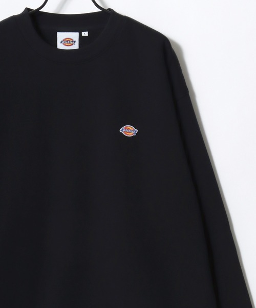 Dickies(ディッキーズ)の「Dickies/ディッキーズ 別注 オーバーサイズ 裏起毛 ミニロゴワッペン ワンポイント刺繍 スウェット トレーナー/長袖 トップス プルオーバー/レディース メンズ(スウェット・メンズ・ダークグリーン/ブラック/グレー/ネイビー/アッシュグレー/ホワイト/ブラウン・M/L/XL)」の9枚目の写真
