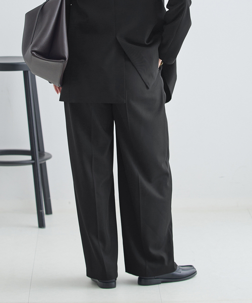 journal standard L'essage（ジャーナルスタンダードレサージュ）の「ヴィスポリギャバ パンツ(ブラック)（スラックス・レディース・ブラック・34/36/38/40）」の5枚目の写真