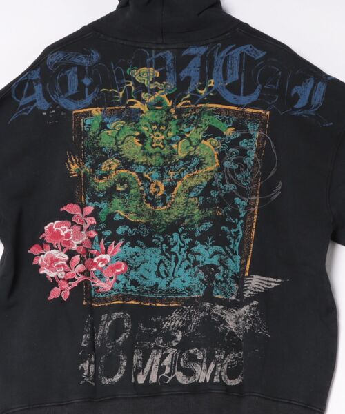 Desigual(デシグアル)の「ドラゴン刺繍プリント パーカー(スウェット・メンズ・ブラック・S/M/L/XL)」の7枚目の写真