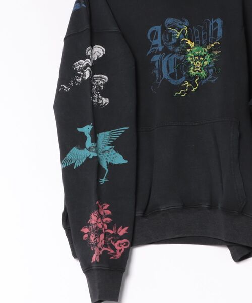 Desigual(デシグアル)の「ドラゴン刺繍プリント パーカー(スウェット・メンズ・ブラック・S/M/L/XL)」の8枚目の写真