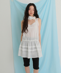 Sunset sleeveless ops (O/WHITE)