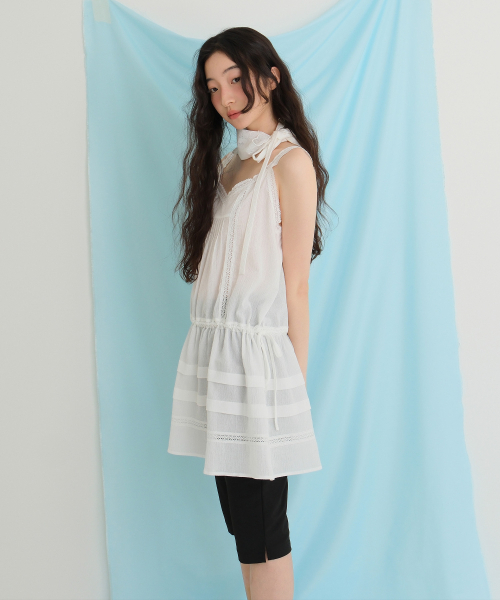 MOUI（モウイ）の「Sunset sleeveless ops (O/WHITE)（ワンピース・レディース・その他・FREE）」の2枚目の写真