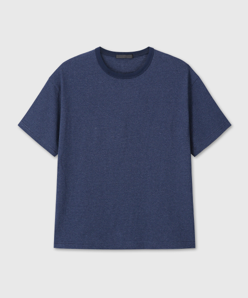 DIVEIN(ダイブイン)の「UNIFORM STRIPE T-SHIRTS (INDIGO/NAVY)(Tシャツ/カットソー・メンズ・その他・0/1/2)」の2枚目の写真