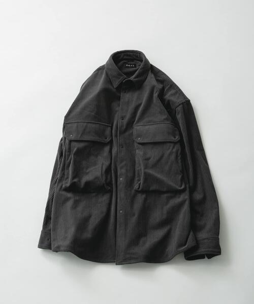 EKAL(エカル)の「SOLOTEX コーデュロイシャツ(シャツ/ブラウス・メンズ・ブラック/グレー系その他・MEDIUM/LARGE)」の2枚目の写真