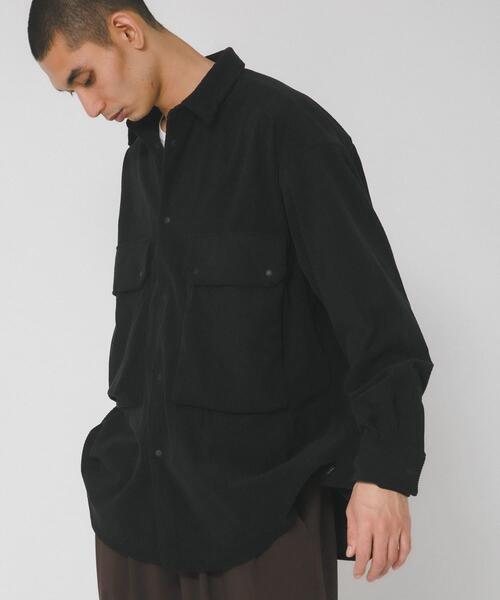 EKAL(エカル)の「SOLOTEX コーデュロイシャツ(シャツ/ブラウス・メンズ・ブラック/グレー系その他・MEDIUM/LARGE)」の1枚目の写真