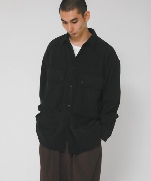EKAL(エカル)の「SOLOTEX コーデュロイシャツ(シャツ/ブラウス・メンズ・ブラック/グレー系その他・MEDIUM/LARGE)」の4枚目の写真