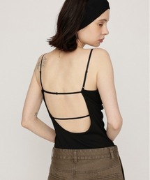CUP IN BACK OPEN CAMI カップインバックオープンキャミ 秋服 カップ付き パット付き