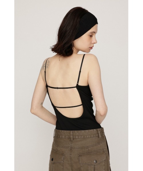 SLY(スライ)の「CUP IN BACK OPEN CAMI カップインバックオープンキャミ 秋服 カップ付き パット付き(キャミソール・レディース・ブラック/ブラウン・FREE)」の14枚目の写真