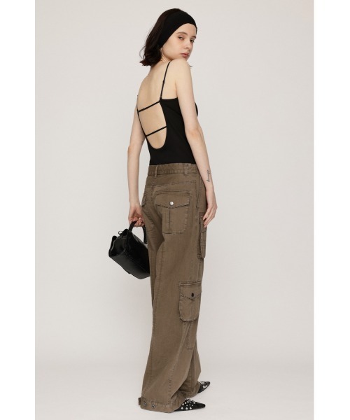SLY(スライ)の「CUP IN BACK OPEN CAMI カップインバックオープンキャミ 秋服 カップ付き パット付き(キャミソール・レディース・ブラック/ブラウン・FREE)」の15枚目の写真