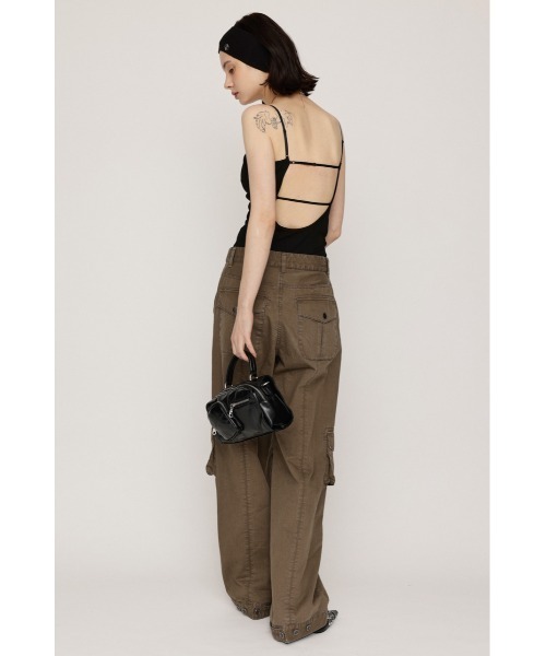 SLY(スライ)の「CUP IN BACK OPEN CAMI カップインバックオープンキャミ 秋服 カップ付き パット付き(キャミソール・レディース・ブラック/ブラウン・FREE)」の16枚目の写真