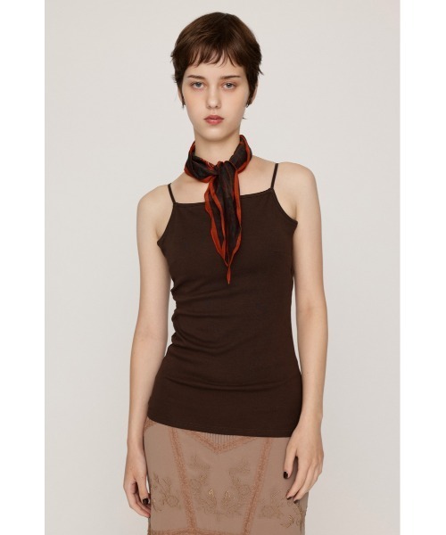 SLY(スライ)の「CUP IN BACK OPEN CAMI カップインバックオープンキャミ 秋服 カップ付き パット付き(キャミソール・レディース・ブラック/ブラウン・FREE)」の4枚目の写真