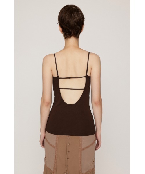 SLY(スライ)の「CUP IN BACK OPEN CAMI カップインバックオープンキャミ 秋服 カップ付き パット付き(キャミソール・レディース・ブラック/ブラウン・FREE)」の11枚目の写真