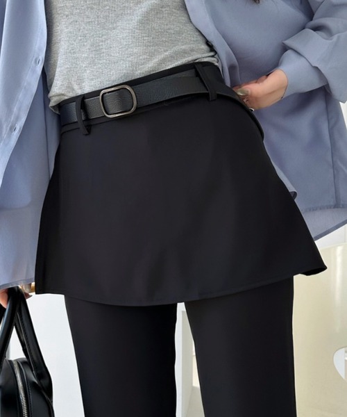 Ada.(エイダ)の「スカートレイヤード風 フレア スラックス(その他パンツ・レディース・グレー/ベージュ/ブラック・M/S)」の21枚目の写真