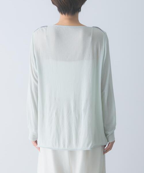 URBAN RESEARCH ROSSO WOMEN(アーバンリサーチ ロッソ)の「スーピマコットンボートネックTEE(Tシャツ/カットソー・レディース・グリーン系その他/ブルー系その他/オフホワイト・FREE)」の17枚目の写真