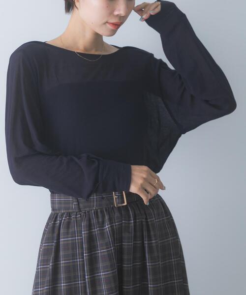 URBAN RESEARCH ROSSO WOMEN(アーバンリサーチ ロッソ)の「スーピマコットンボートネックTEE(Tシャツ/カットソー・レディース・グリーン系その他/ブルー系その他/オフホワイト・FREE)」の21枚目の写真