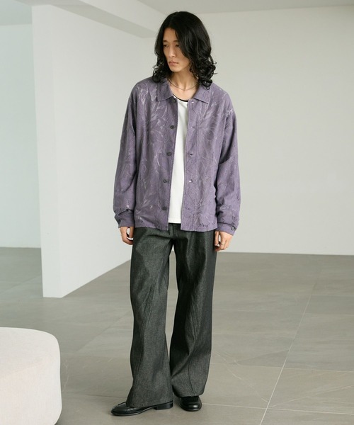 RAGEBLUE(レイジブルー)の「LOOSE NECK SHEER LONG TEE/ユルネックシアーロンT(Tシャツ/カットソー・メンズ・ホワイト/ブラック・LARGE/MEDIUM)」の20枚目の写真