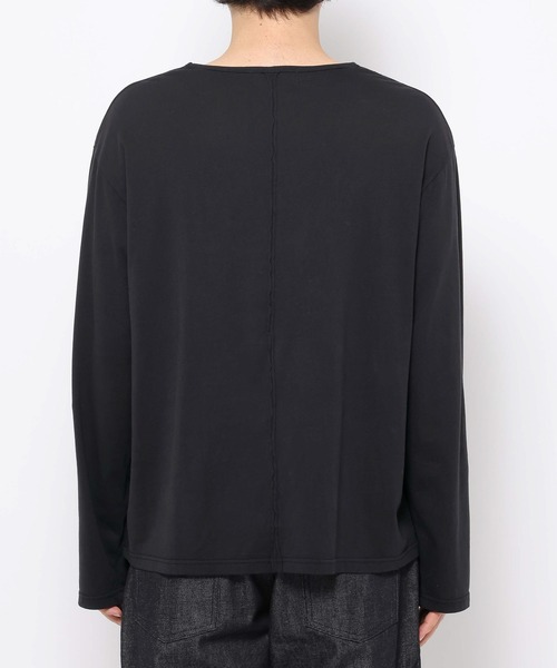 RAGEBLUE(レイジブルー)の「LOOSE NECK SHEER LONG TEE/ユルネックシアーロンT(Tシャツ/カットソー・メンズ・ホワイト/ブラック・LARGE/MEDIUM)」の5枚目の写真