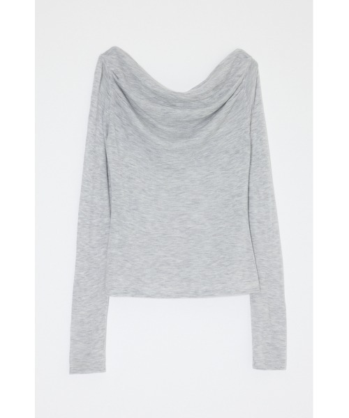 MOUSSY（マウジー）の「【26年AW新作】GATHER 3WAY ニットトップス（ニット/セーター・レディース・レッド/杢グレー/ブラック/ブラウン・FREE）」の2枚目の写真