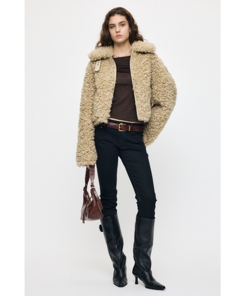 MOUSSY（マウジー）の「【26年AW新作】GATHER 3WAY ニットトップス（ニット/セーター・レディース・レッド/杢グレー/ブラック/ブラウン・FREE）」の7枚目の写真