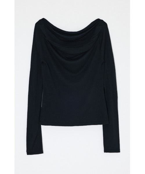 MOUSSY（マウジー）の「【26年AW新作】GATHER 3WAY ニットトップス（ニット/セーター・レディース・レッド/杢グレー/ブラック/ブラウン・FREE）」の5枚目の写真