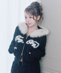 【未使用】OLIVE des OLIVE フリルジップパーカー 裾フリルZIPパーカー（パーカー）｜OLIVE des OLIVE（オリーブデ