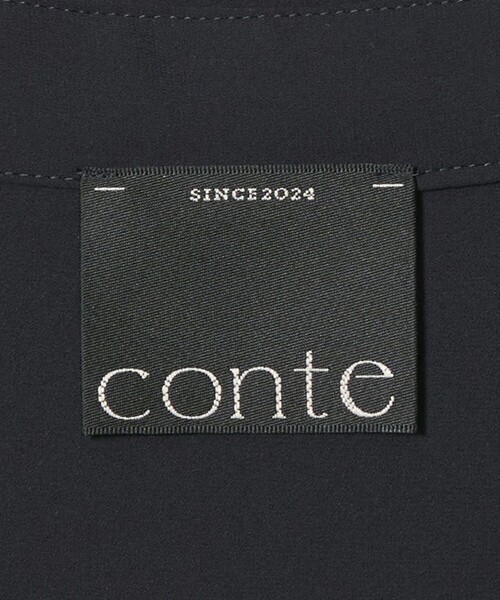 conte(コンテ)の「<conte>ジョーゼット チュニックシャツ(シャツ/ブラウス・レディース・ホワイト/ネイビー・FREE)」の9枚目の写真