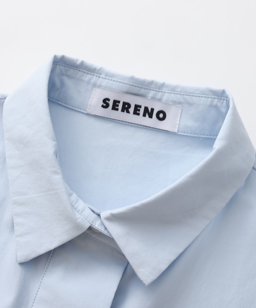 SERENO(セレーノ)の「ラップデザイン 2WAYコットンシャツ(シャツ/ブラウス・レディース・ライトブルー/ブラック/ホワイト・ONE SIZE)」の13枚目の写真