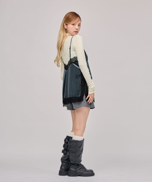 MSGirl(エムエスジーガール)の「シアータートルネックメロウトップス(Tシャツ/カットソー・レディース・グレー/ホワイト/ブラック/ブラウン・M)」の10枚目の写真