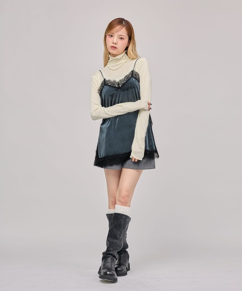 MSGirl(エムエスジーガール)の「シアータートルネックメロウトップス(Tシャツ/カットソー・レディース・グレー/ホワイト/ブラック/ブラウン・M)」の11枚目の写真