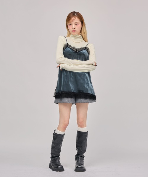 MSGirl(エムエスジーガール)の「シアータートルネックメロウトップス(Tシャツ/カットソー・レディース・グレー/ホワイト/ブラック/ブラウン・M)」の12枚目の写真
