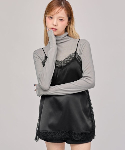 MSGirl(エムエスジーガール)の「シアータートルネックメロウトップス(Tシャツ/カットソー・レディース・グレー/ホワイト/ブラック/ブラウン・M)」の22枚目の写真
