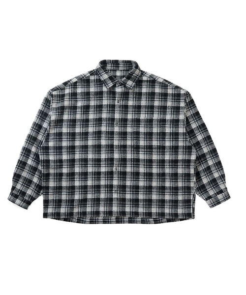 RULE THE FATE（ルールザフェイト）の「RTF OVERSIZE CHECK SHIRTS/オーバーサイズチェックシャツ（シャツ/ブラウス・メンズ・ブラック・1/2）」の4枚目の写真