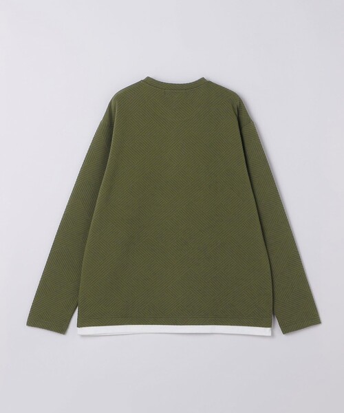 SHIPS Colors(シップス カラーズ)の「リンクス ジャカード フェイク レイヤード ロンT◆(Tシャツ/カットソー・メンズ・オリーブ/ネイビー/レンガ・MEDIUM/LARGE/X-LARGE)」の4枚目の写真